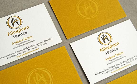 Allingham Home logo stationary sample